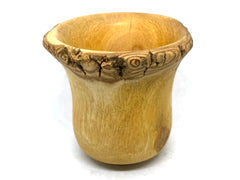 LV-5444 Bougainvillea Natural Edge Mini Wood Turned Vase