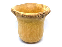 LV-5444 Bougainvillea Natural Edge Mini Wood Turned Vase