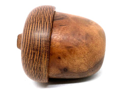 LV-5469 Camphor Burl & Leopardwood cap Acorn Treasure Box, Jewelry Box-SCREW CAP (Copy)