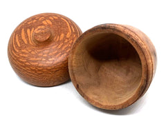 LV-5469 Camphor Burl & Leopardwood cap Acorn Treasure Box, Jewelry Box-SCREW CAP (Copy)