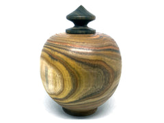 LV-5492 Staghorn Sumac  Wood Turned Vessel, Hollow Form, Threaded Cap