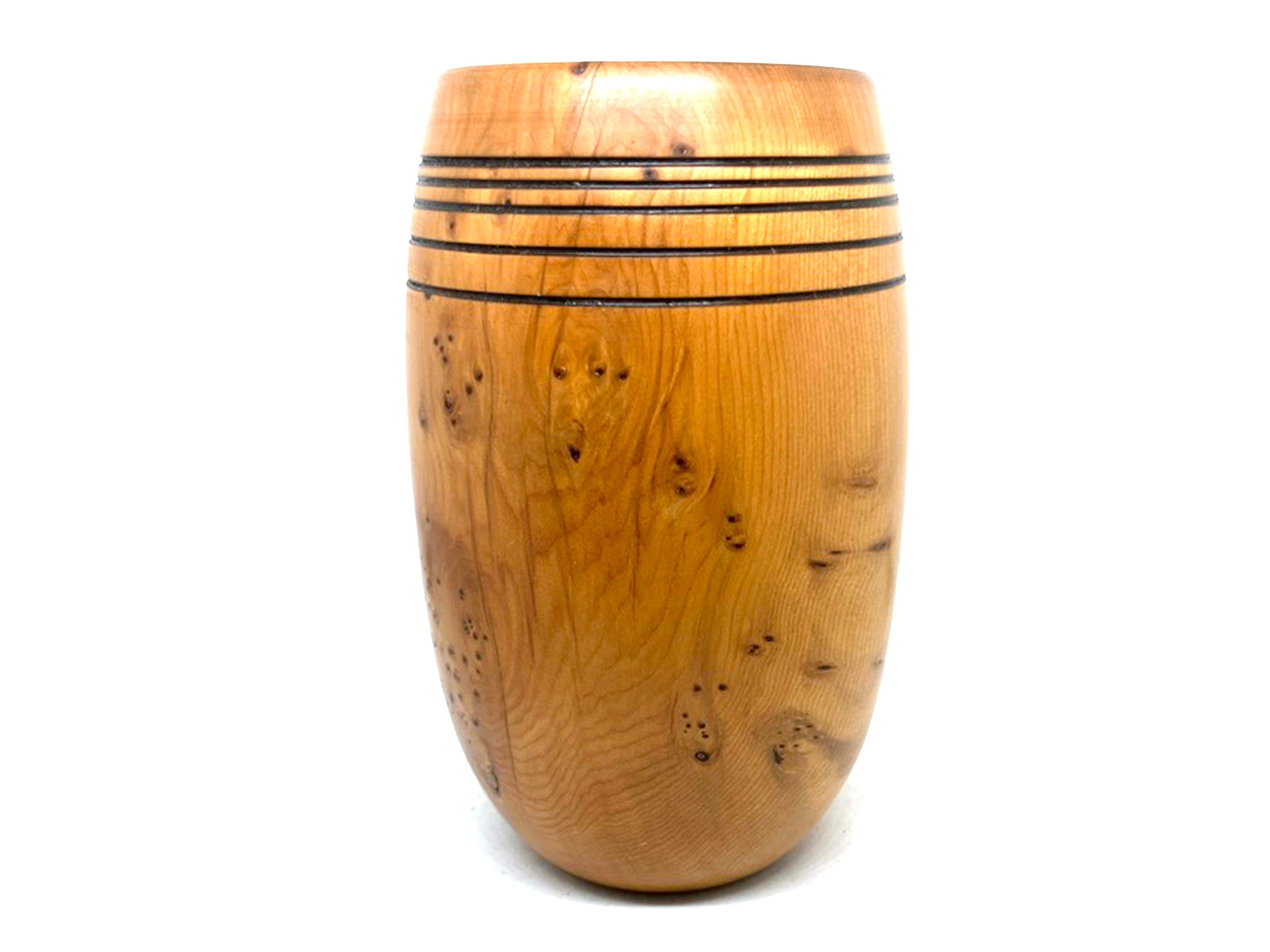 LV-5497  Pacific Yew Burl Hand Turned Vessel, Vase, Wooden Cup