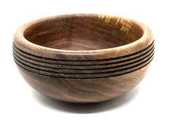 LV-5500  Figured Walnut Hand Turned Wooden Bowl