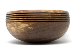 LV-5500  Figured Walnut Hand Turned Wooden Bowl