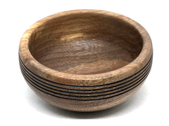 LV-5500  Figured Walnut Hand Turned Wooden Bowl