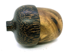 LV-5518 Figured Pistachio & Black Palm Acorn Box, Keepsakes, Jewelry Box-SCREW CAP