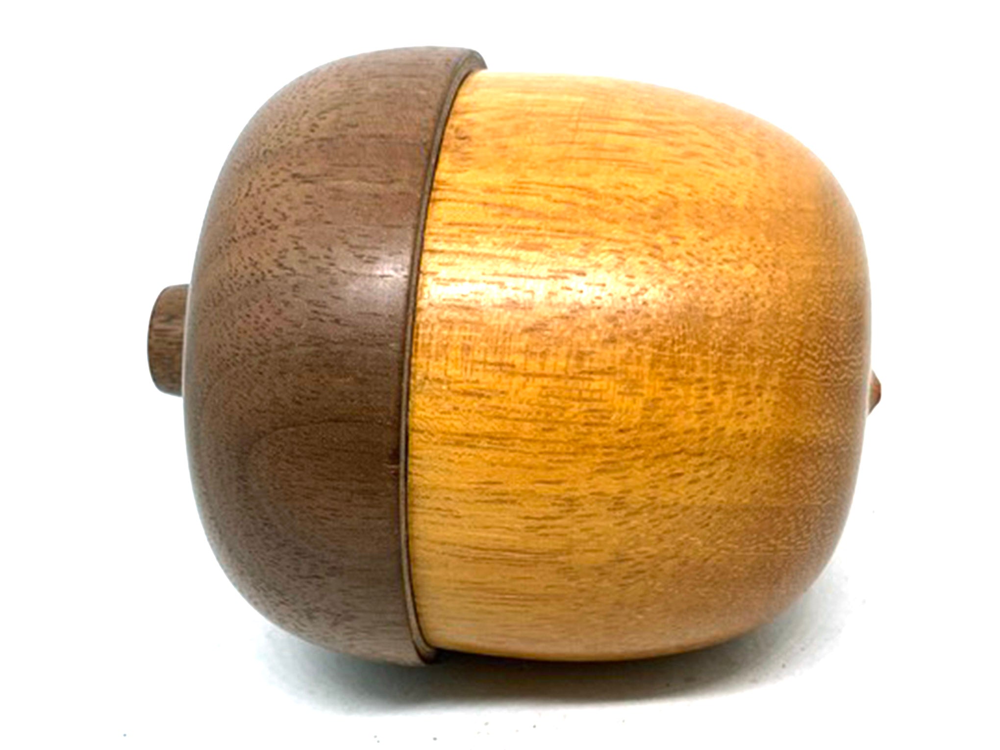 LV-5519 Argentine Osage & Walnut  Acorn Jewelry, Ring Box, Pill Box-SCREW CAP