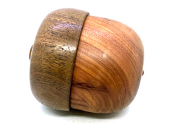 LV-5521  Aromatic Cedar & Walnut Acorn Jewelry, Ring Box, Gift Box-SCREW CAP