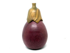 LV-5574 Purpleheart & Verawood Eggplant Threaded Box, Jewelry Box, Tea Caddy-SCREW CAP