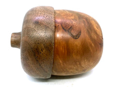 LV-5583  Camphor Burl & Walnut  Acorn Jewelry Box, Gift Box - SCREW CAP