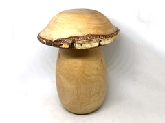 LV-5603  Paper Birch & Jacaranda Mushroom Threaded Box, Jewelry Stash