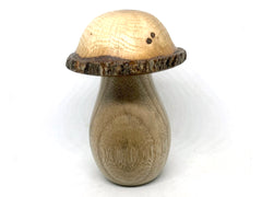 LV-5607 American Holly & Canyon Live Oak Wooden Mushroom Keepsake Box, Jewelry Box-THREADED