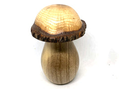 LV-5607 American Holly & Canyon Live Oak Wooden Mushroom Keepsake Box, Jewelry Box-THREADED