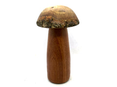 LV-5611 Threaded Wooden Mushroom Box from Red Zebrawood & Live Oak