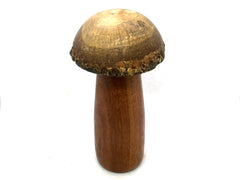 LV-5611 Threaded Wooden Mushroom Box from Red Zebrawood & Live Oak