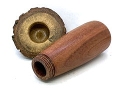 LV-5611 Threaded Wooden Mushroom Box from Red Zebrawood & Live Oak