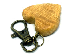 LV-5624 West Indie Satinwood Heart Charm, Keychain, Wedding Favor-Hand Made