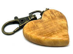 LV-5624 West Indie Satinwood Heart Charm, Keychain, Wedding Favor-Hand Made