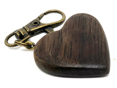 LV-5625  Asian Ebony Wooden Heart Shaped Charm, Keychain, Unique Hand Made