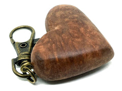 LV-5627 Redwood Burl Wooden Heart Shaped Charm, Keychain, Wedding Favor-HAND CARVED