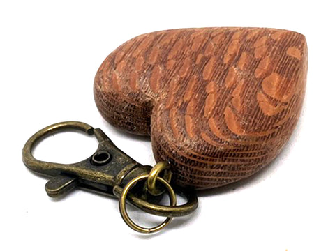 LV-5636  Leopardwood Heart Charm, Keychain, Wedding Favor, Hand Made