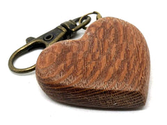 LV-5636  Leopardwood Heart Charm, Keychain, Wedding Favor, Hand Made