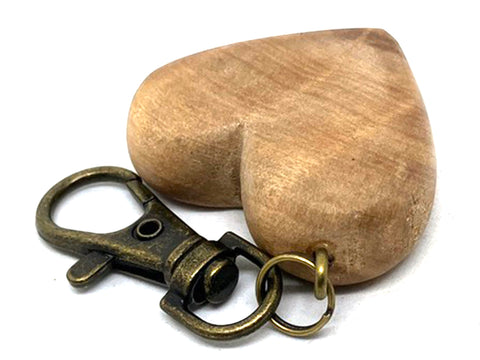 LV-5638 Japanese Sugi Wooden Heart Shaped Charm, Keychain, Wedding Favor-HAND CARVED