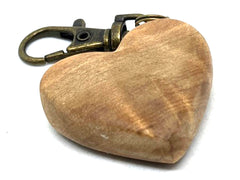 LV-5638 Japanese Sugi Wooden Heart Shaped Charm, Keychain, Wedding Favor-HAND CARVED