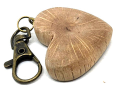 LV-5641 Coast Live Oak Wooden Heart Charm, Keychain, Wedding Favor-HAND CARVED