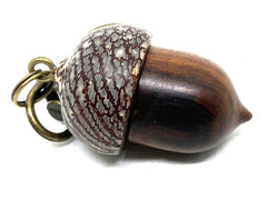 LV-5654 Desert Ironwood & Betelnut Acorn Pendant Box, Charm, Pill Holder-SCREW CAP
