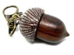 LV-5654 Desert Ironwood & Betelnut Acorn Pendant Box, Charm, Pill Holder-SCREW CAP