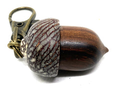 LV-5654 Desert Ironwood & Betelnut Acorn Pendant Box, Charm, Pill Holder-SCREW CAP