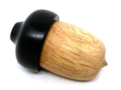 LV-5656  Cork Oak & African Blackwood Acorn Box, Pill Holder, Secret Compartment--SCREW CAP