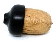 LV-5656  Cork Oak & African Blackwood Acorn Box, Pill Holder, Secret Compartment--SCREW CAP