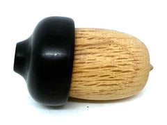 LV-5656  Cork Oak & African Blackwood Acorn Box, Pill Holder, Secret Compartment--SCREW CAP