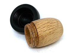 LV-5656  Cork Oak & African Blackwood Acorn Box, Pill Holder, Secret Compartment--SCREW CAP
