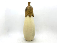 LV-5660  Holly & Verawood Eggplant Trinket Box, Needle Case, Jewelry Box-SCREW CAP