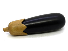 LV-5661  African Blackwood & Verawood Eggplant Threaded Box, Needle Case, Jewelry Box-SCREW CAP