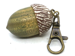 LV-5668 Verawood & Betelnut Acorn Pendant Box,Bag Charm, Keychain-SCREW CAP