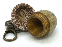 LV-5668 Verawood & Betelnut Acorn Pendant Box,Bag Charm, Keychain-SCREW CAP