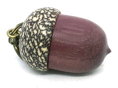 LV-5669  Acorn Pendant Box, Secret Compartment from Purpleheart & Betel Nut-SCREW CAP