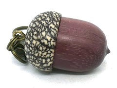 LV-5669  Acorn Pendant Box, Secret Compartment from Purpleheart & Betel Nut-SCREW CAP