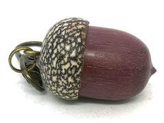 LV-5669  Acorn Pendant Box, Secret Compartment from Purpleheart & Betel Nut-SCREW CAP