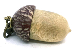 LV-5670 Holly & Betelnut Acorn Pendant Box, Charm, Pill Holder-SCREW CAP