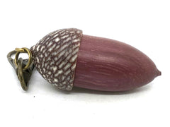 LV-5673  Purpleheart with Betelnut Acorn Pendant Box-Screw Cap