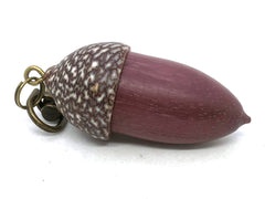 LV-5673  Purpleheart with Betelnut Acorn Pendant Box-Screw Cap