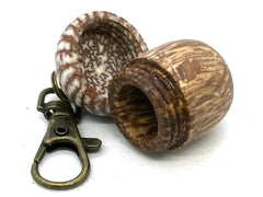 LV-5678  Sheoak Burl & Betelnut Acorn Pendant Box, Charm, Pill Holder-SCREW CAP
