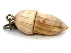 LV-5681  Ponderosa Pine Burl & Live Oak Acorn Pendant Box, Charm, Pill Holder-SCREW CAP