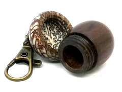 LV-5685 Desert Ironwood & Betelnut Acorn Pendant Box, Charm, Pill Holder-SCREW CAP