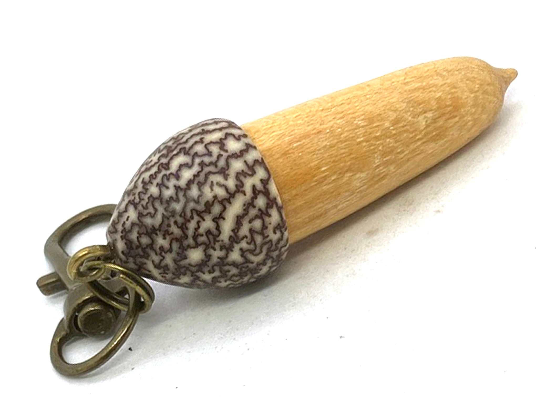 LV-5686 Sandalwood & Betelnut Acorn Box, Keychain, Bag Charm-SCREW CAP